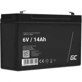 Green Cell 6V 14Ah AGM Battery - Batería sellada de ácido de plomo (VRLA) recargable de 6 voltios y 14000 miliamperios hora