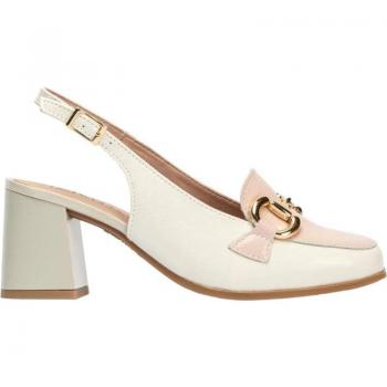 Mocasines destalonados de tacón Pitillos 5795 beige-piedra