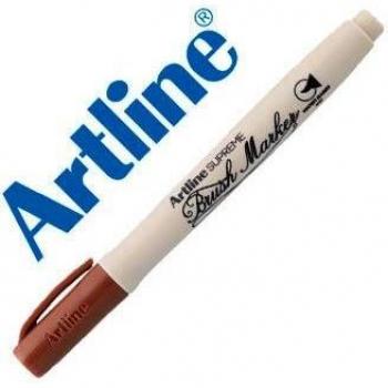 Rotulador artline supreme brush pintura base de agua punta tipo pincel trazo variable marron