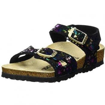 Sandalias RIO de Birkenstock para niña en microfibra negra