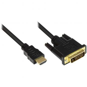 Cable HDMI a DVI-D de 3 metros, conector macho a macho, dorado, color negro