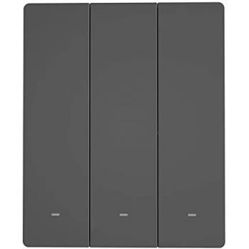 Interruptor de Pared Inteligente Wi-Fi de 3 Botones Sonoff Negro (M5-3C-80)