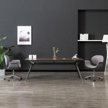 Silla de oficina giratoria de tela gris Día y Noche