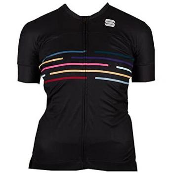 Maillot Sportful Vélodrome W de Manga Corta Negro Multicolor para Mujer - Talla S