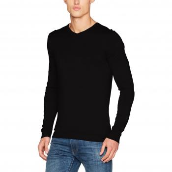 JACK & JONES PREMIUM Jprluke Cashmere Knit V-Neck Noos, Suéter para Hombre, Negro