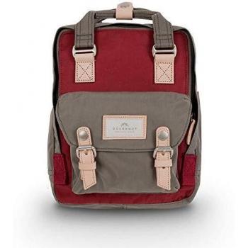 Doughnut - Macaroon Mini - Mochila para Portátil - 30 x 21,5 x 9 cm - Color Wine & Grey - Capacidad de 7 litros - Mochila de Hombre - Bolsillo Exterior - Mochila de Mujer