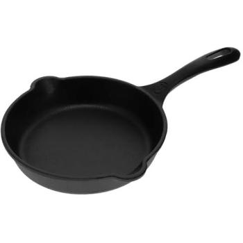 Sartén de Hierro Fundido Curado Inducción 16,5cm - Apta para Fuego, Barbacoa y Horno, Libre de Tóxicos sin PTFE ni PFOA