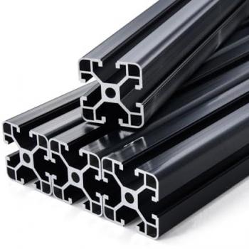VEVOR 4040 Aluminum Extrusion Profiles, Set of 4, Anodized Linear Rail 1000mm, European Standard T-Slot, High Strength for 3D Printer and CNC Machine, Black