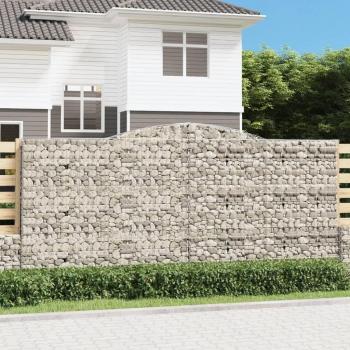 Cesta Gavión Arco 400x50x180/200 cm Hierro Galvanizado Plateado