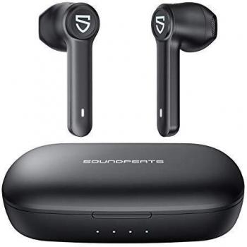 Auriculares Bluetooth 5.0 SoundPEATS Truebuds Auriculares Inalámbricos con Micrófonos TWS In-Ear con Caja de Carga Portátil para iPhone y Android