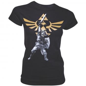 Nintendo Leyenda de la Mujer Zelda Oro Enlace Logo T-Shirt