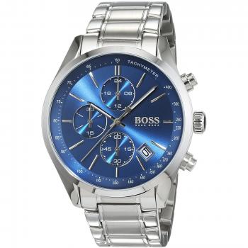 Reloj Hugo Boss Grand Prix 1513478 Cronógrafo de Hombre 44mm con Esfera Azul y Pulsera de Acero Inoxidable