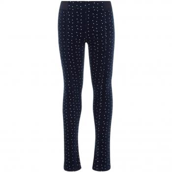 NAME IT - Leggings - Lunares - para niña Azul Oscuro