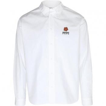 Kenzo Men’s Boke Flower Classic Shirt, Casual Shirt, White, Size 42 (2XL)