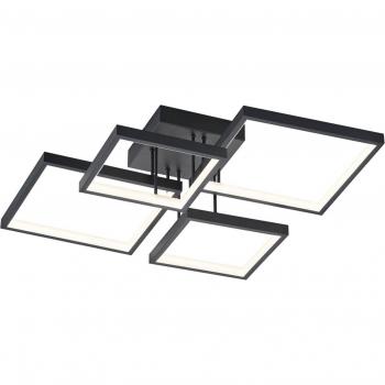 Plafón LED Sorrento 52x52cm, negro mate