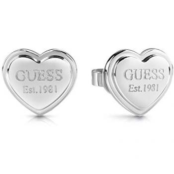 Pendientes Guess JUBE02179JWRHTU de mujer con forma de corazón de acero inoxidable