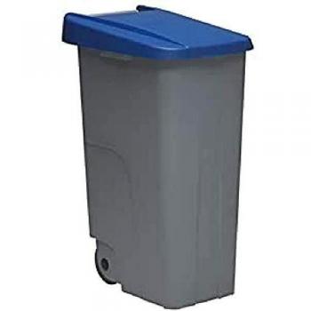 Denox DEN025 Contenedor Reciclo 85 litros Cerrado, Azul, 420x570x760 mm