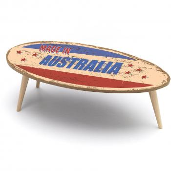 VIVACE Surf Australia Mesa de Centro, Madera, Multicolor, 110x55x37 cm