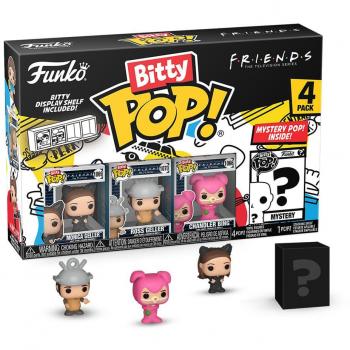 Funko Bitty Pop! Friends Series 3 4-Pack (Monica Geller Halloween Costume, Ross Chandler Bing Costume)