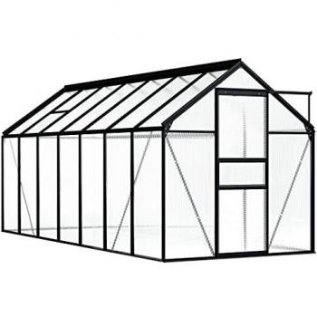 Invernadero de Aluminio Antracita 8,17 m²
