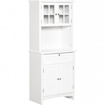 Aparador Homcom con 2 Armarios y 1 Cajón en color Blanco