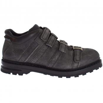 Dolce & Gabbana Gray Leather Ankle Strap Shoes Boots - EU39.5/US6.5