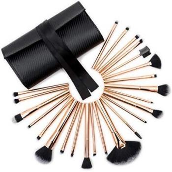 Rio Lush Colección de pinceles de maquillaje de oro rosa