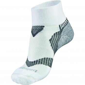 Balega Quarter Enduro V-Tech-Calcetines Tobilleros para Hombre, Talla XL, Color Blanco y Gris