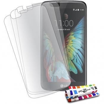 3 Protecciones de Pantalla transparentes para LG K10 / K420N  UltraClear Originales de MUZZANO de Calidad PREMIUM - Tratamiento Anti-rayado, Anti-rastro y Anti-polvo + De regalo 1 ESTILETE + 1 PAÑO MUZZANO