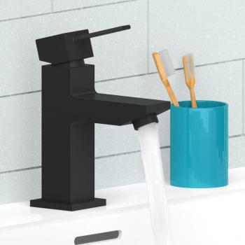Grifo monomando de lavabo Calvino negro mate EISL
