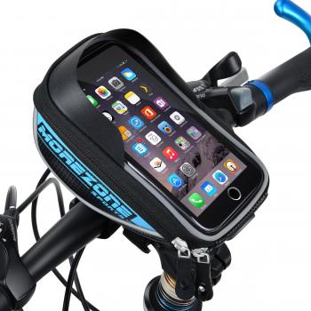 MOREZONE Bolsa Manillar Bicicleta Impermeable Ciclismo Bolso Delantero Con pantalla táctil Bici Bolso adecuado Teléfono Móvil dentro de 5,5 pulgadas