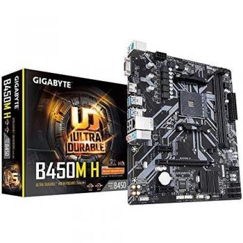 Gigabyte B450M H Placa Base Zócalo AM4 Micro ATX AMD B450