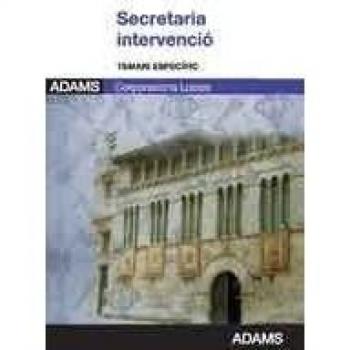 Secretaría Intervenció, Catalunya. Temari específic