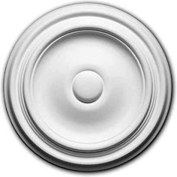 Rosetón Decorativo Profhome 156013 - Elemento de Techo Clásico Blanco Ø 26 cm