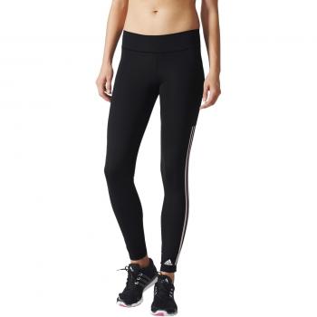 adidas Wo 3S Long Tight - Mallas para mujer, color negro / blanco, talla 2XSL