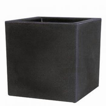 Maceta Cuadrada Antracita 40x40 cm H 40 Mod. Schio Cubo Reciclable Made in Italy