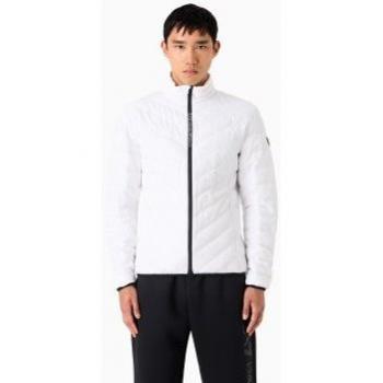 EA7 Men's Premium Shield White Bomber Jacket
