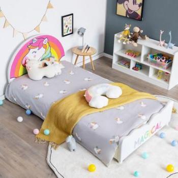 Kids' Twin Size Magical Unicorn Platform Bed
