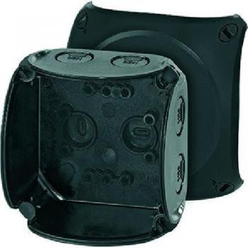 Hensel KF 0200 B Surface Mounted Junction Box IP66 Black 93x93x62mm