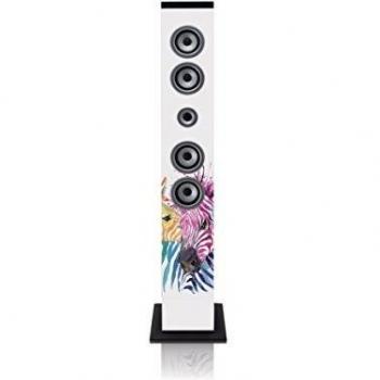 Lenco IBT-6 Altavoz de Torre Bluetooth, Portatil, Potente, 40W, USB, SD, Radio FM, Mando a Distancia