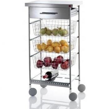Carrito Verdulero Don Hierro Afinity Inox de Acero Lacado con Ruedas