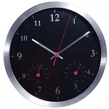 Reloj de Pared Moderno y Elegante WANDERLUST DECO - 35x35x4 cm, Alta Precisión, Metal, Plástico y Cristal Multicolor