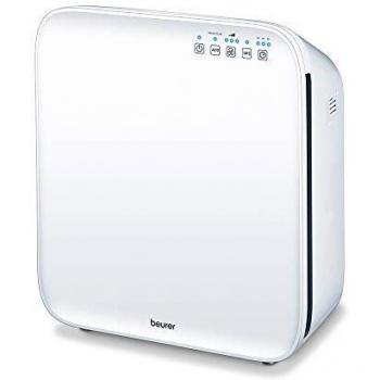 Beurer LR310 Purificador de aire, sistema limpieza filtro 3 capas, hasta 56m2, función temporizador, 3 niveles potencia, luz ultravioleta, 55 W, color blanco
