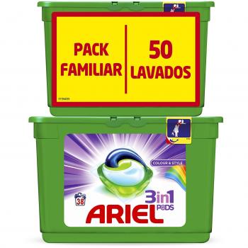 Ariel Pods Allin1 Detergente en Cápsulas para Lavadora, Color & Style, 50 Lavados