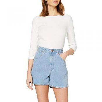 Wrangler Mom Short Pantalones Cortos, Azul