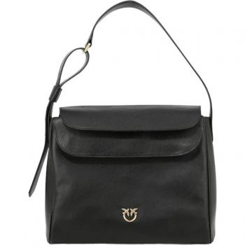 Pinko Women's Big Leaf Shoulder Bag in Black | 101705A0QOZ99Q, Leather Shoulder Bag, Black female, Size: ONE SIZE