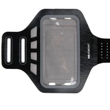 Vemont Sports Armband di funzionamento per iPhone 7 plus / 6 plus / 6S plus, Galaxy S7 / S6 / bordo / S5 / nota 4, [Water Resistant] [Extra estensione Band] [5,5 pollici] [nero + grigio]