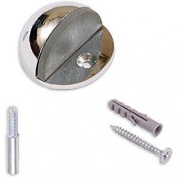 BRINOX Tope Puerta con pivote y Tornillo, Cromado, 2.5x4.4x4.4 cm