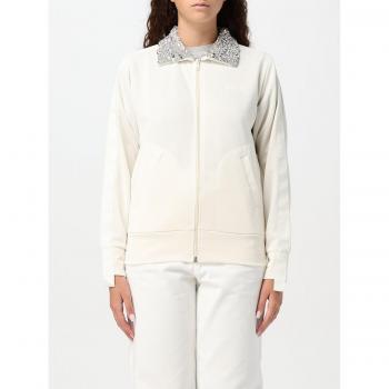 Golden Goose Women's Yellow Cream Sweatshirt with Rhinestones - Size S