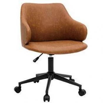 Silla de escritorio moderna en tejido marrón Hemmy MILIBOO